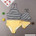 Mommy&Me Matching Swimwear Striped Strappy Crop Top&Bottom Two-Piece Bathing Suit Family Simsuits Mom Daughter Matching Yellow B07P332QDY